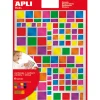 APLI - Gommettes (x756), sur 6 feuilles - Carrés, coloris métallisés assortis