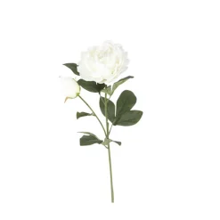 ARCHE DIFFUSION - Fleur artificielle tige de pivoine blanc H.76cm