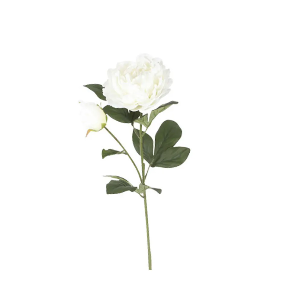 ARCHE DIFFUSION - Fleur artificielle tige de pivoine blanc H.76cm
