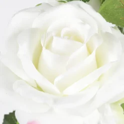 ARCHE DIFFUSION - Fleur artificielle tige de rose coloris blanc H.76cm