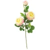 ARCHE DIFFUSION - Fleur artificielle tige de rose coloris rose crème H.74cm
