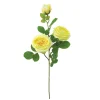 ARCHE DIFFUSION - Fleur artificielle tige de rose coloris jaune pâle H.74cm