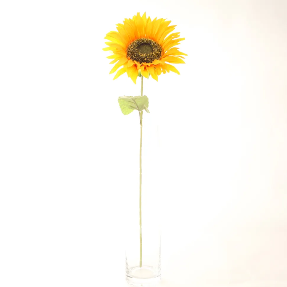 ARCHE DIFFUSION - Fleur artificielle tige de tournesol jaune D.21 H.72cm