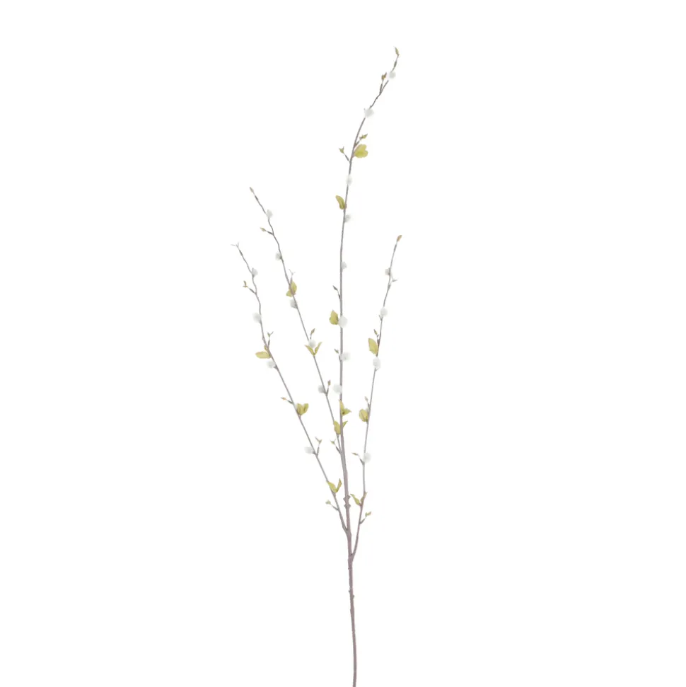 ARCHE DIFFUSION - Fleur artificielle tige feuillage saule blanc H.100cm