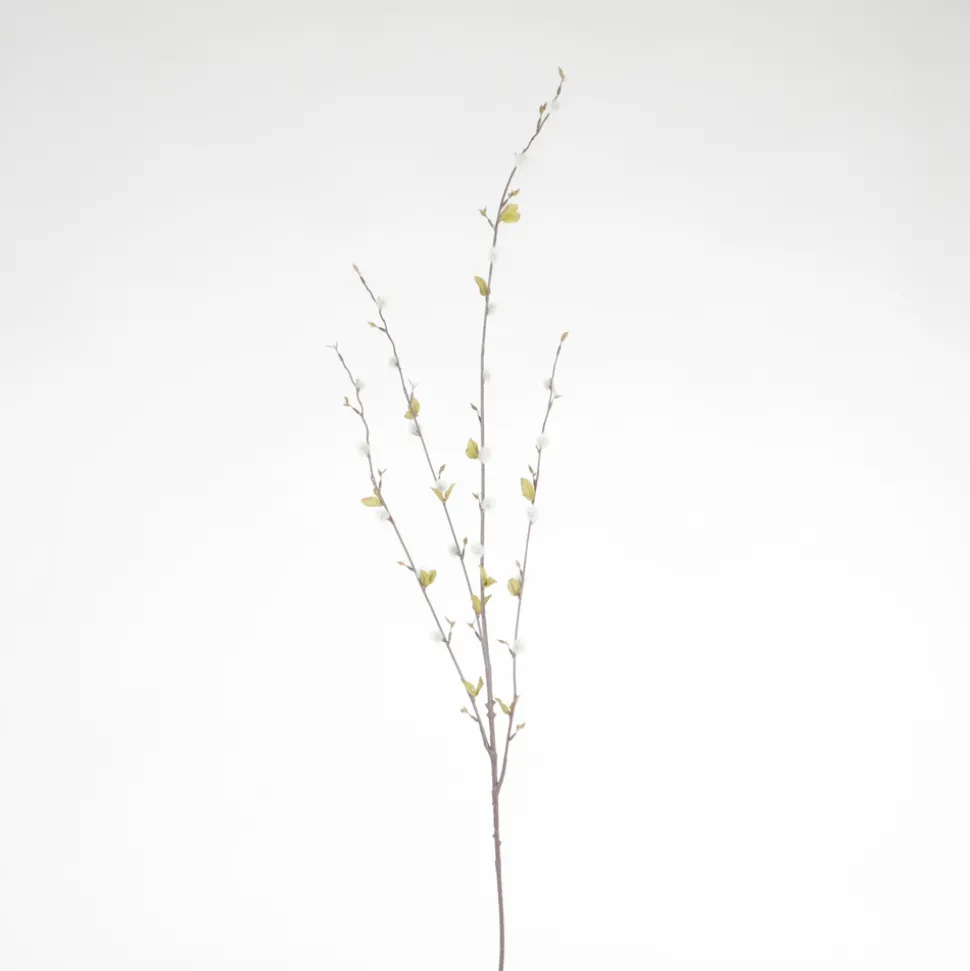 ARCHE DIFFUSION - Fleur artificielle tige feuillage saule blanc H.100cm