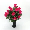 ARCHE DIFFUSION - Fleurs artificielles - bouquet funéraire fuchsia D.28 H.46cm