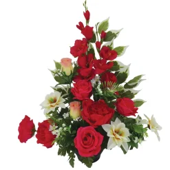 ARCHE DIFFUSION - Fleurs artificielles - coupe florale rouge H.54 D.50cm