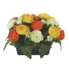 ARCHE DIFFUSION - Fleurs artificielles - coupe florale orange H.19x28cm