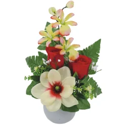 ARCHE DIFFUSION - Fleurs artificielles - composition florale boule H.37x20cm