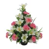 ARCHE DIFFUSION - Fleurs artificielles - coupe florale rose crème H.48 D.41cm