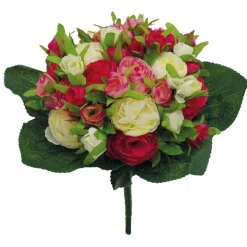 ARCHE DIFFUSION - Fleurs artificielles - bouquet renoncules fuchsia H.31cm