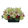 ARCHE DIFFUSION - Fleurs artificielles - coupe florale rouge H.29x46cm