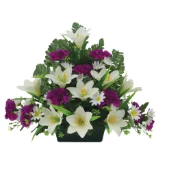 ARCHE DIFFUSION - Fleurs artificielles - coupe florale lavande H.40x53cm