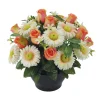 ARCHE DIFFUSION - Fleurs artificielles - coupe florale saumon H.29 D.32cm