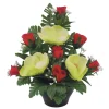 ARCHE DIFFUSION - Fleurs artificielles - coupe florale rouge H.33 D.30cm