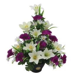 ARCHE DIFFUSION - Fleurs artificielles - coupe florale lavande H.48 D.41cm