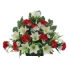ARCHE DIFFUSION - Fleurs artificielles - coupe florale rouge H.40x53cm