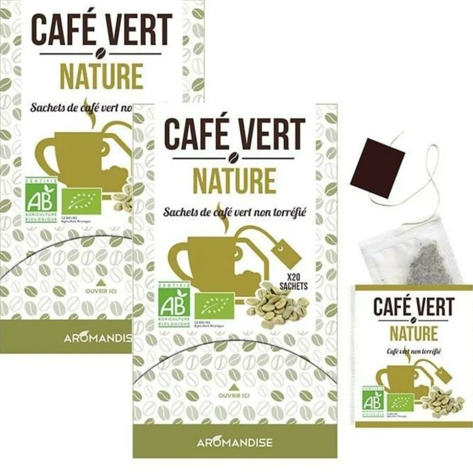 AROMANDISE - Café vert nature - 36 sachets