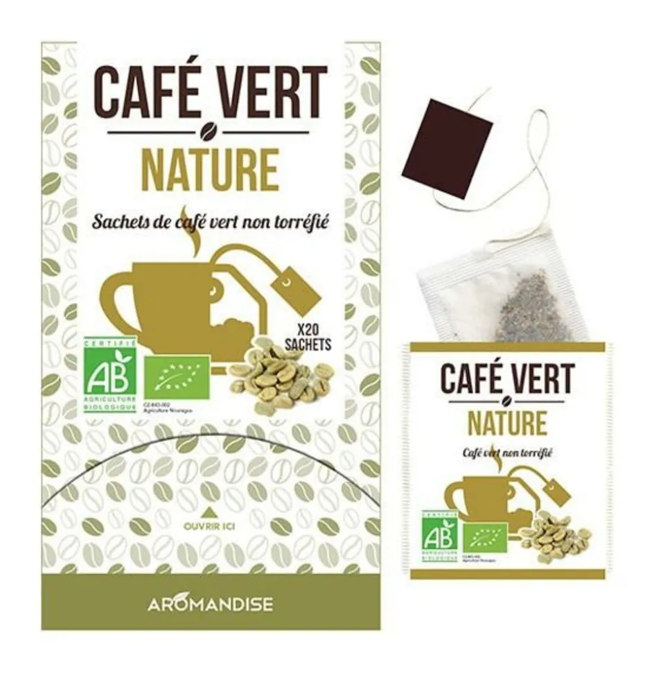 AROMANDISE - Café vert nature - 18 sachets