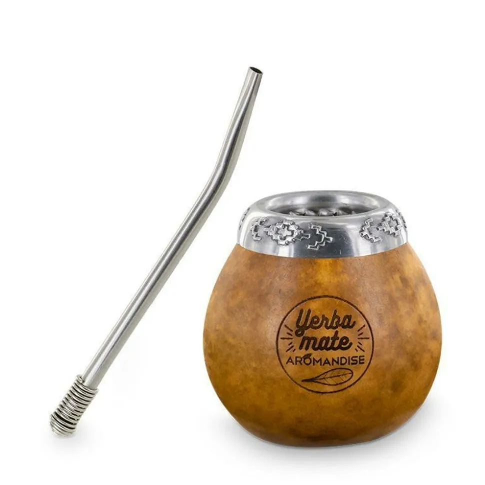 AROMANDISE - Calebasse et bombilla pour maté