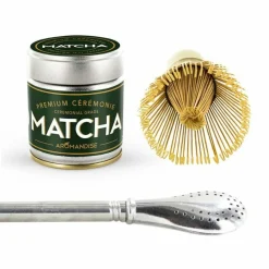 AROMANDISE - Coffret découverte du thé matcha + paille inox avec filtre