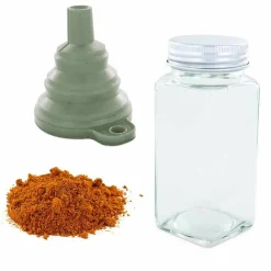 AROMANDISE - Flacon à épices poudreur + entonnoir + chili con carne 40 g