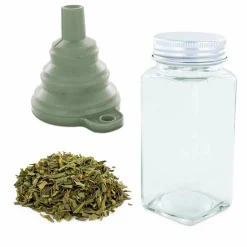 AROMANDISE - Flacon à épices poudreur + entonnoir + estragon bio 20 g