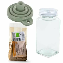 AROMANDISE - Flacon à épices poudreur + entonnoir + cannelle de madagascar moulue 40 g