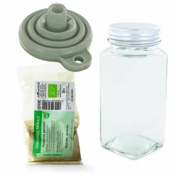 AROMANDISE - Flacon à épices poudreur + entonnoir + fenugrec moulu 35 g