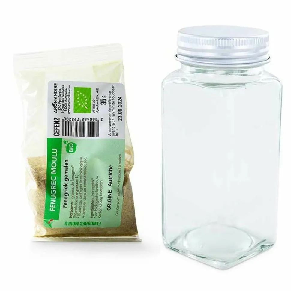 AROMANDISE - Flacon à épices poudreur + fenugrec moulu 35 g