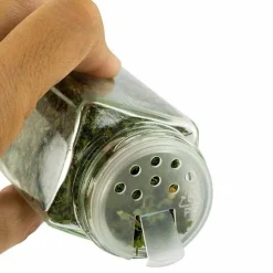 AROMANDISE - Flacon à épices poudreur + entonnoir + basilic bio 15 g