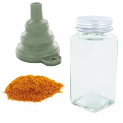 AROMANDISE - Flacon à épices poudreur + entonnoir + piment de cayenne 40 g