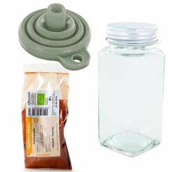 AROMANDISE - Flacon à épices poudreur + entonnoir + paprika moulu 40 g