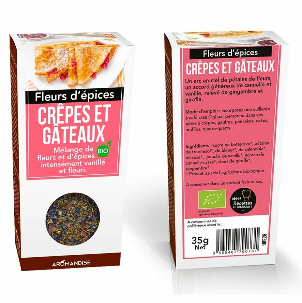 AROMANDISE - Fleurs d'épices crêpes et gâteaux 70 g