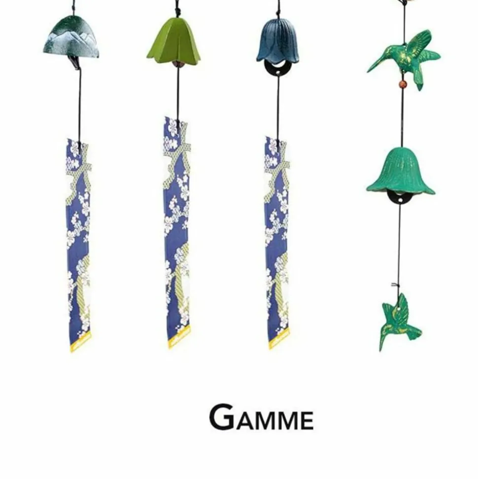 AROMANDISE - Jouet du vent en fonte - campanule vert