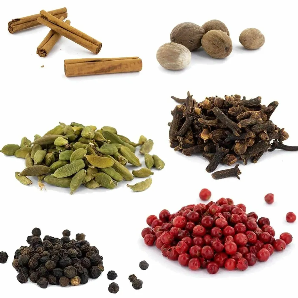 AROMANDISE - Kit 6 épices à moudre bio