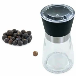 AROMANDISE - Moulin à épices en verre et céramique + baies de genévrier bio