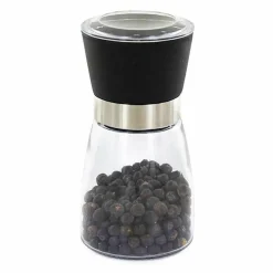 AROMANDISE - Moulin à épices en verre et céramique + poivre noir bio