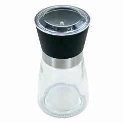 AROMANDISE - Moulin à épices en verre et céramique + poivre noir bio