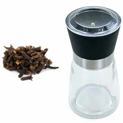 AROMANDISE - Moulin à épices en verre et céramique + clous de girofle bio