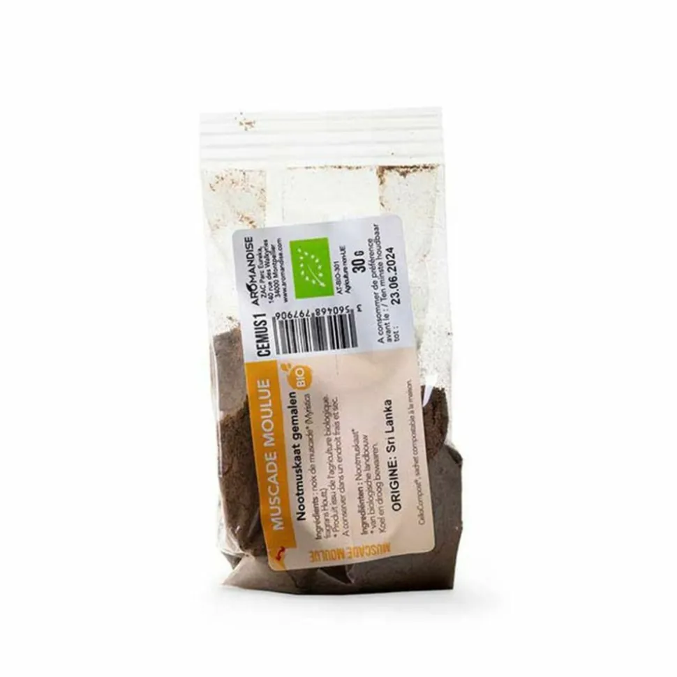 AROMANDISE - Muscade moulue bio - 30 g