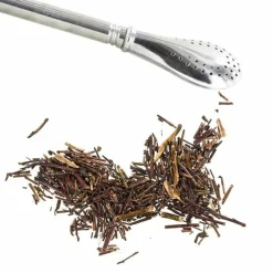 AROMANDISE - Sachet de thé bio japonais kukicha 80 g + paille inox avec filtre