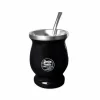 AROMANDISE - Tasse noire et bombilla à maté - 230 ml