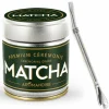 AROMANDISE - Thé matcha de cérémonie premium 30 g + paille inox avec filtre