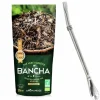 AROMANDISE - Thé vert bio japonais bancha hojicha 30 g + paille inox avec filtre