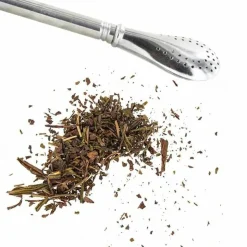 AROMANDISE - Thé vert bio japonais bancha hojicha 30 g + paille inox avec filtre