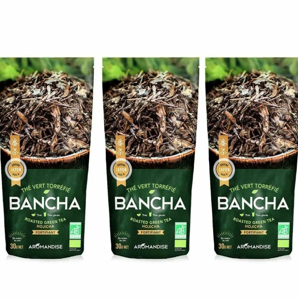 AROMANDISE - Thé vert bio japonais bancha hojicha 90 g