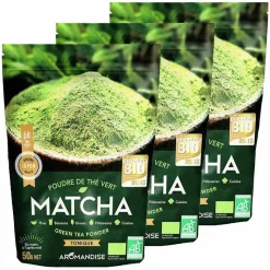 AROMANDISE - Thé vert bio matcha en poudre 150 g