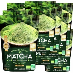 AROMANDISE - Thé vert bio matcha en poudre 500 g