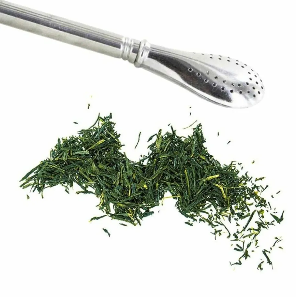 AROMANDISE - Thé vert gyokuro 50 g + paille inox avec filtre